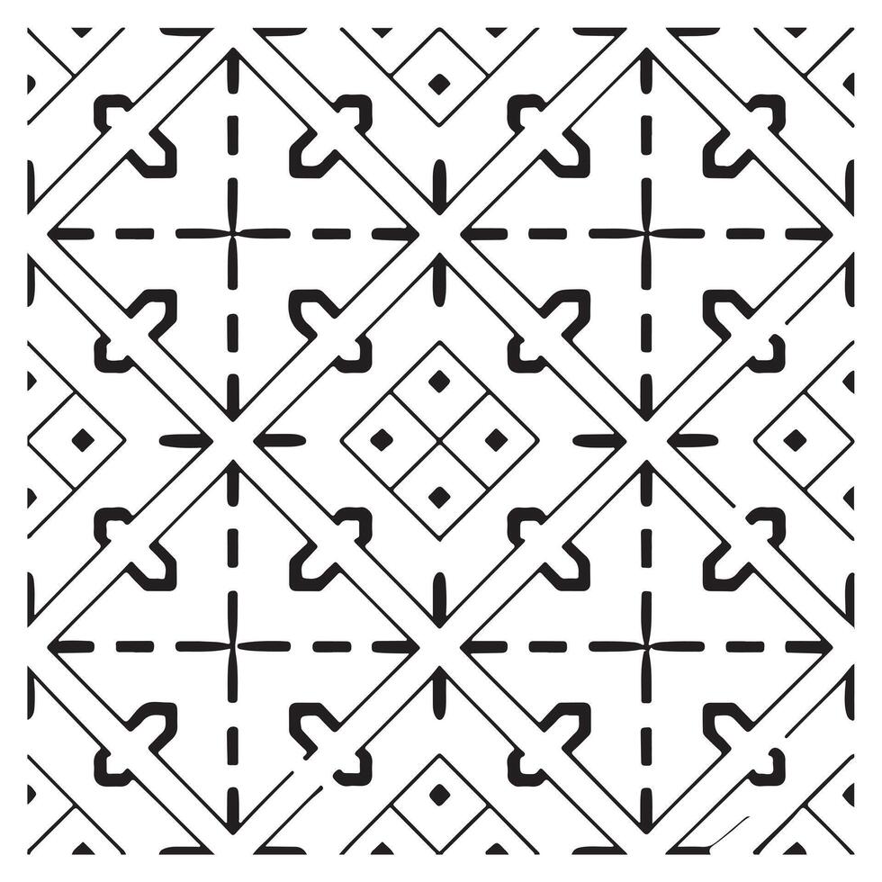 svartvit fyrkant linje mönster illustratör vektor