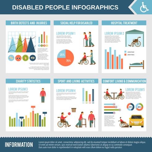 Inaktiverad Infographics Set vektor