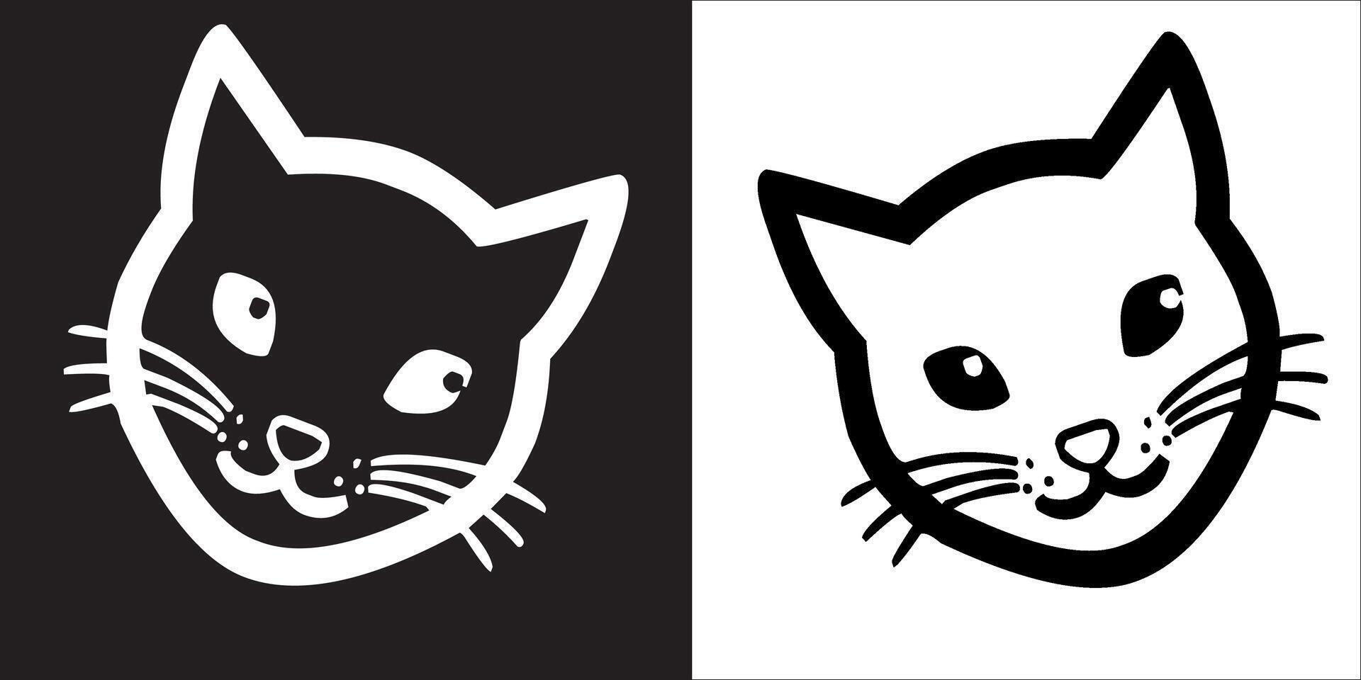 Illustration Grafik von Katze Gesicht Symbol vektor