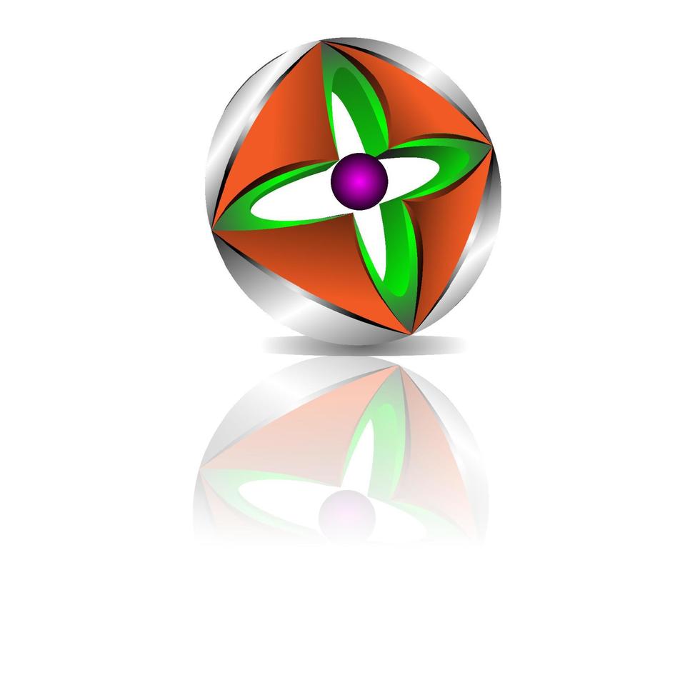 weißes Logo mit Farbverlauf vektor