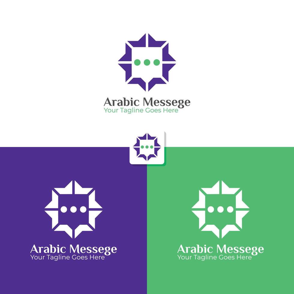 arabicum stil chatt logotyp mall design vektor