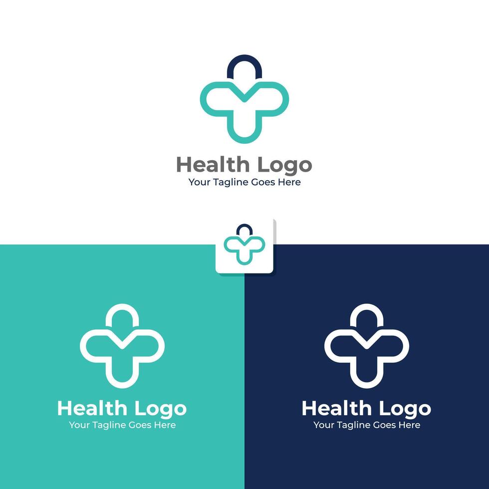 Gesundheit Logo Vorlage Design mit das Initiale Brief m vektor