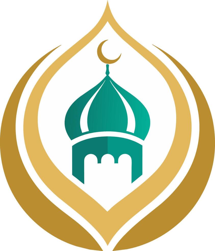 islamic minimalism, logotyp design på vit vektor