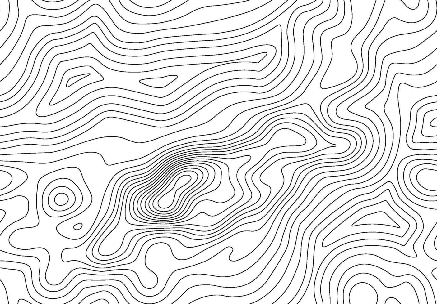 nahtlos topografisch Karte Hintergrund. Linie Topographie Karte nahtlos Muster. Berg Wandern Weg Über Terrain. Kontur Hintergrund geografisch Netz. vektor