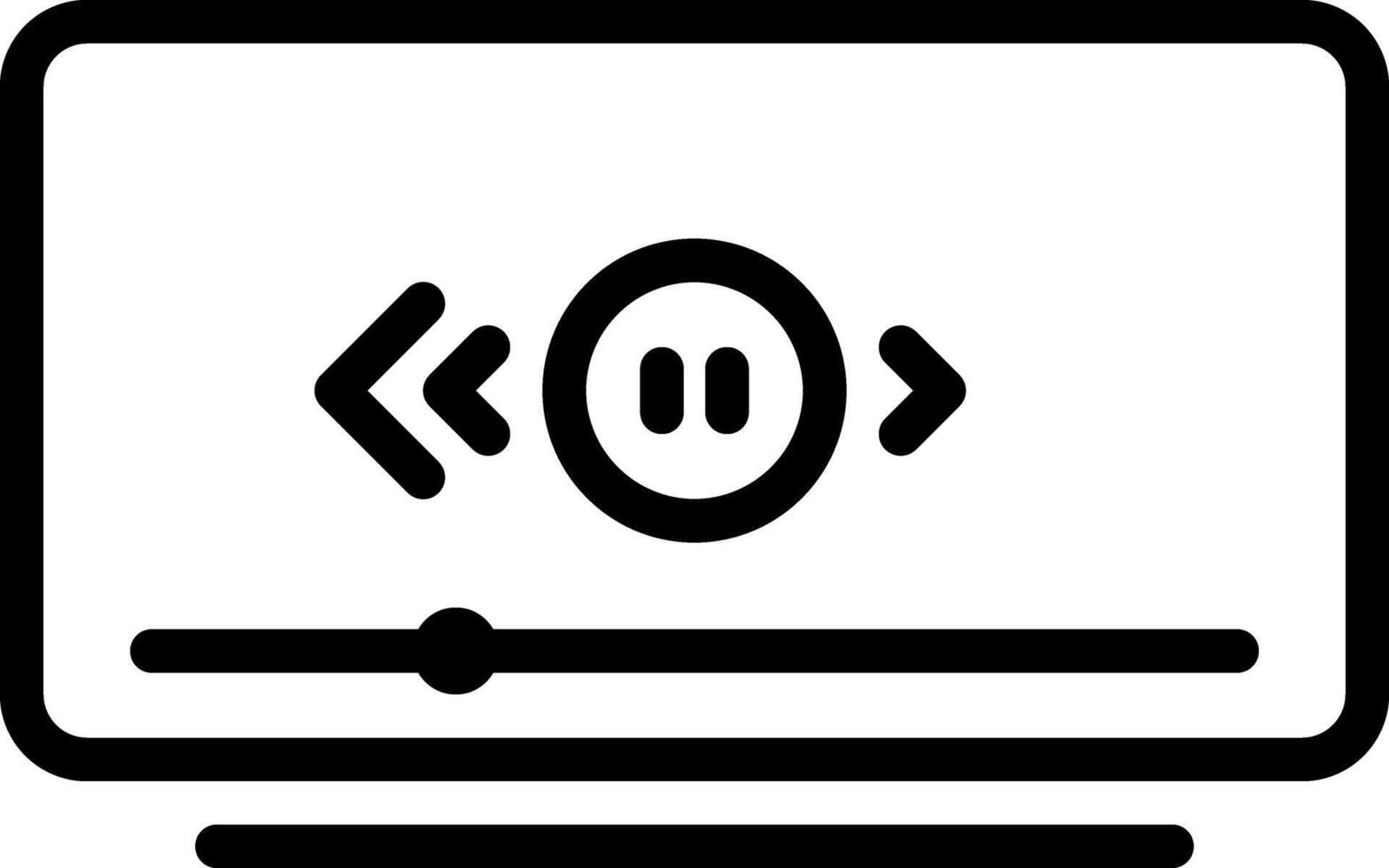 svart linje ikon för tidigare vektor
