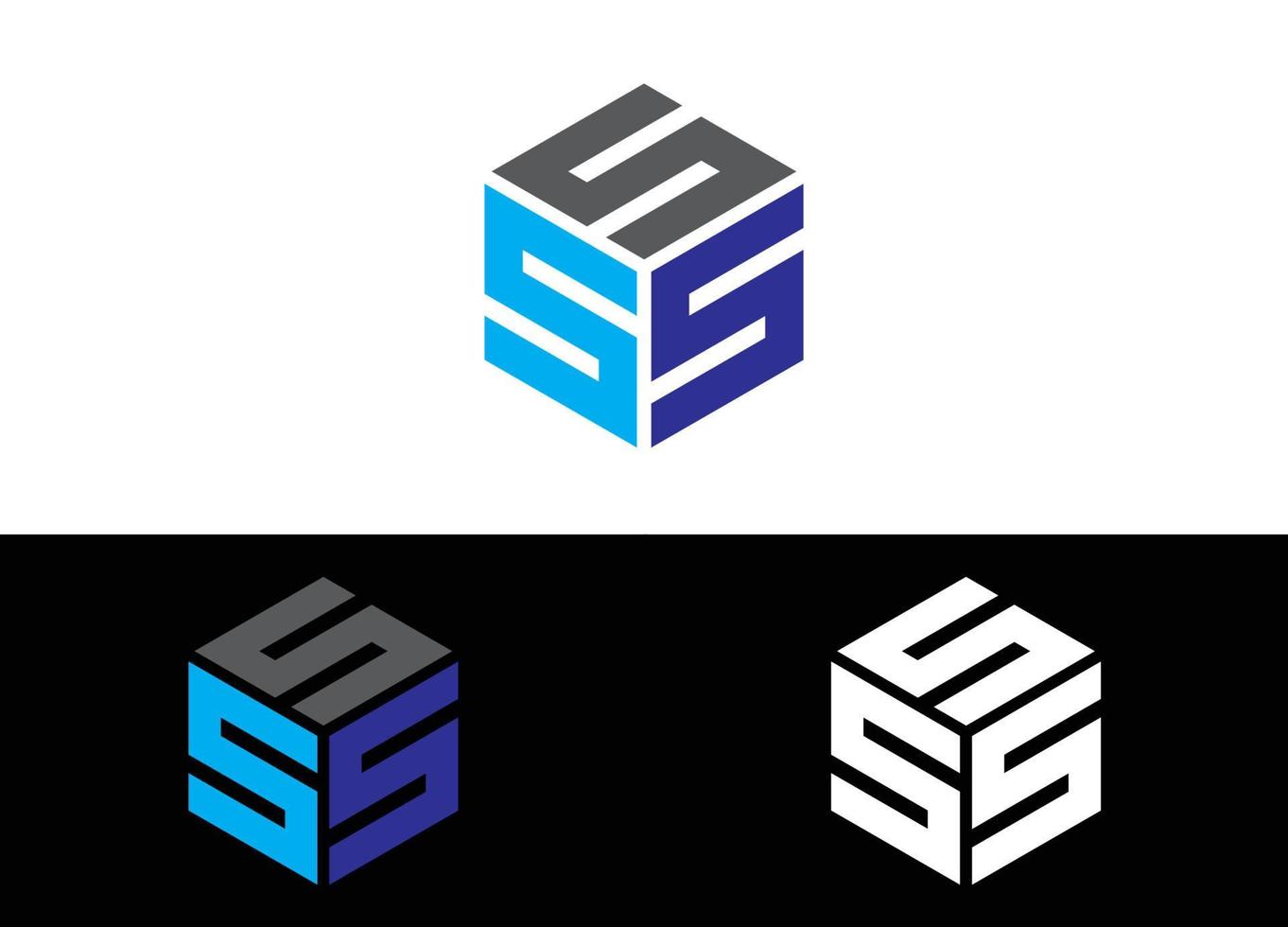 Anfangsbuchstabe sss-Logo oder Symboldesign-Vektorbildvorlage vektor