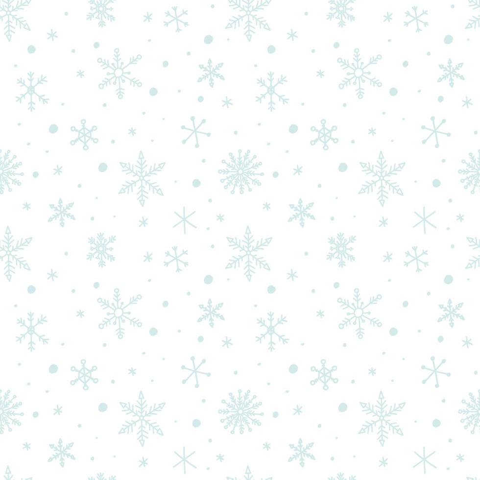 nahtloses Muster mit Schneeflocken. endloser Vektorschneefall. Winter 2022. Winter-Vektor-Illustration. vektor