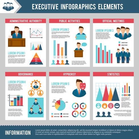 Executive Infografiken Set vektor