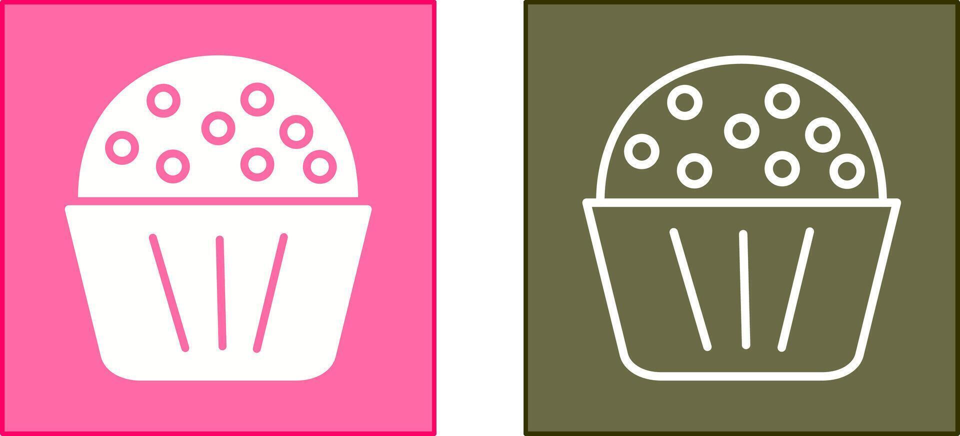 Schokoladen-Muffin-Symbol vektor
