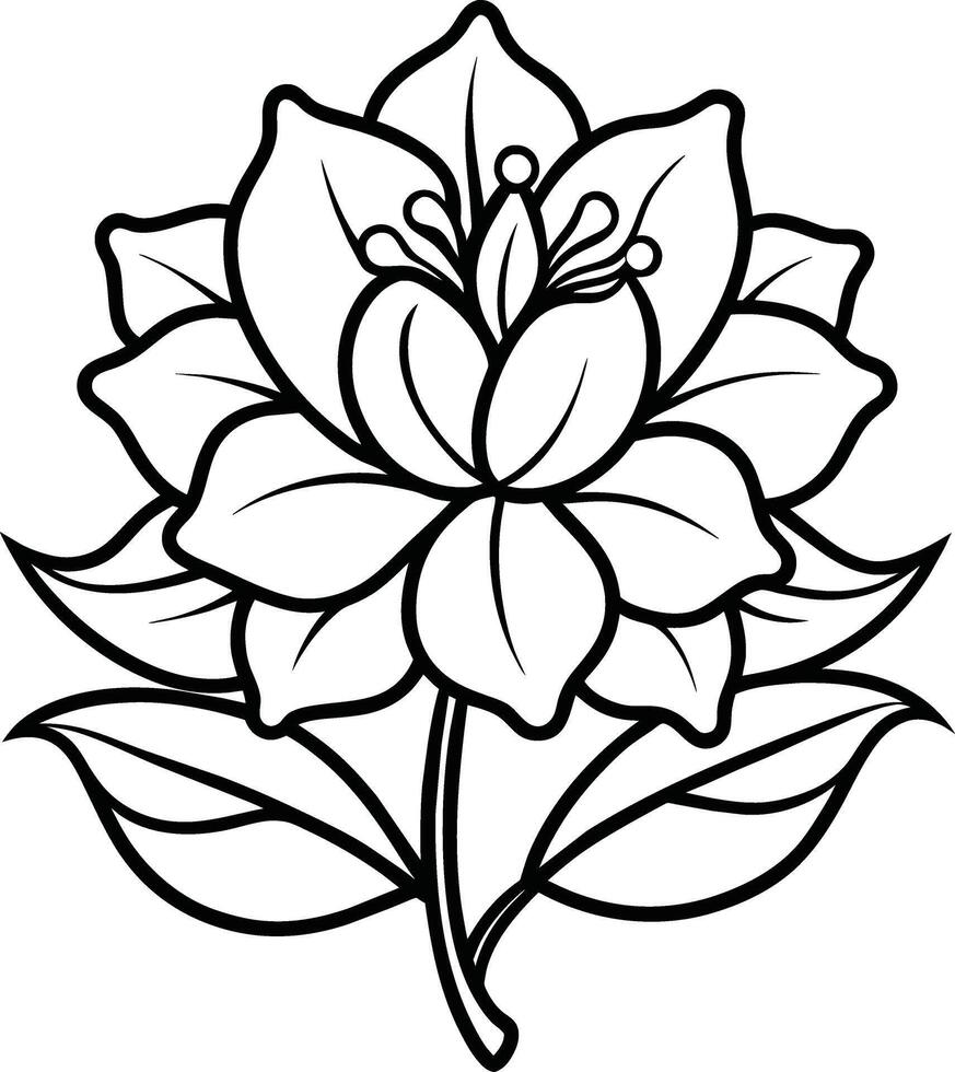 ein Zeichnung von ein Lotus Blume mit Blätter und Blätter vektor