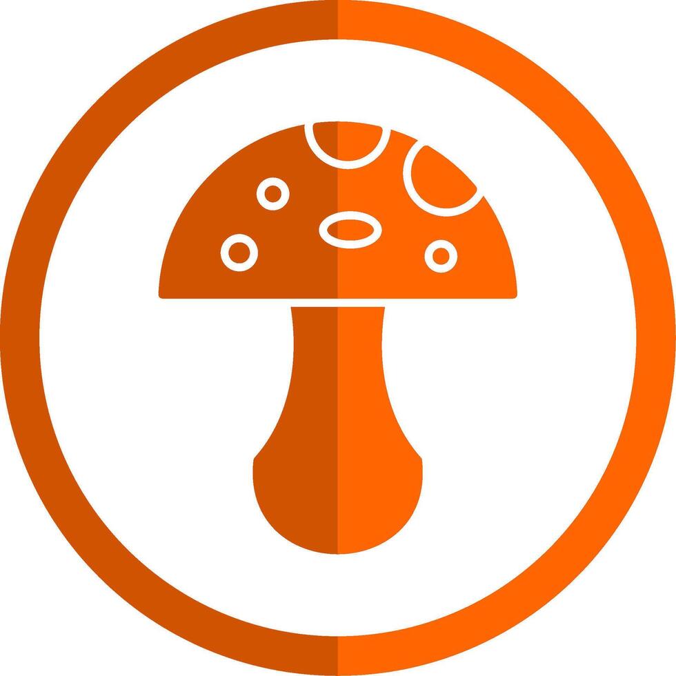 Pilz Glyphe Orange Kreis Symbol vektor