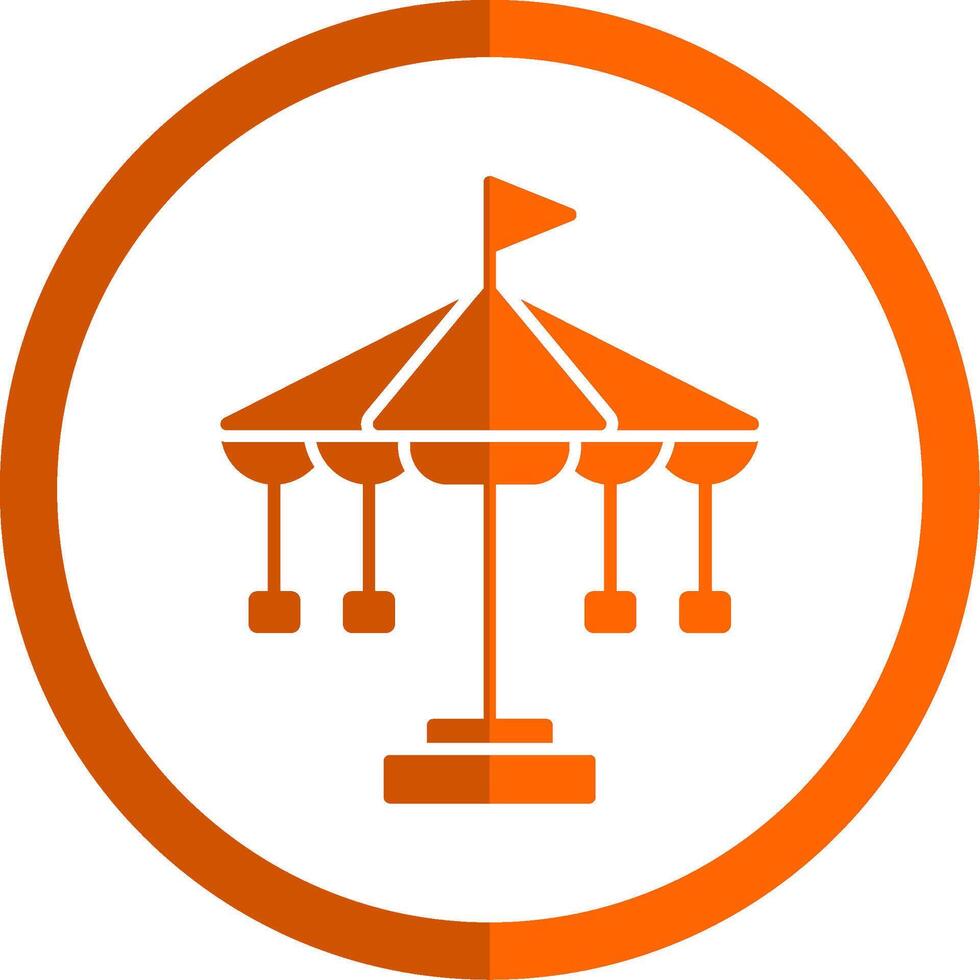 Karussell Glyphe Orange Kreis Symbol vektor