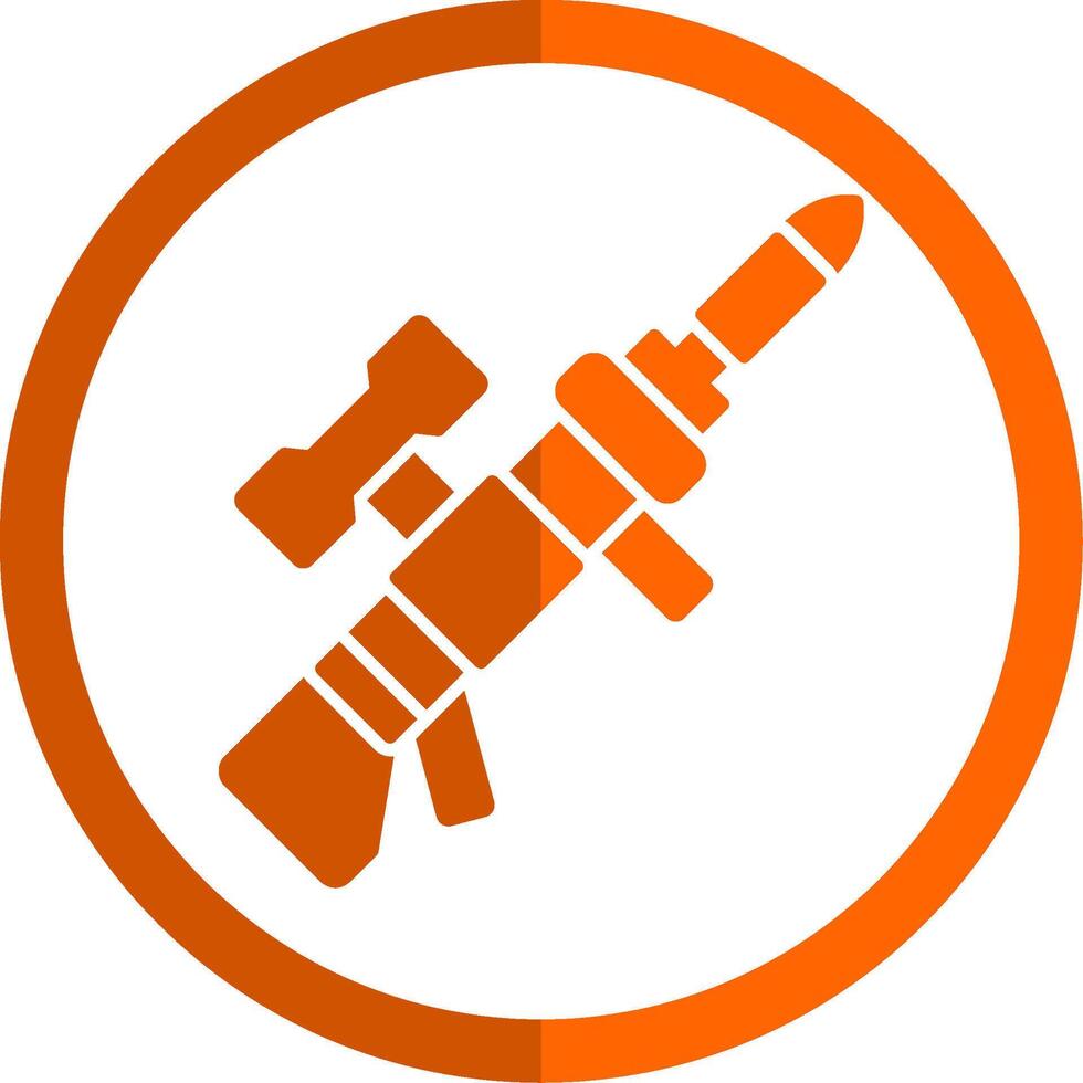 Startprogramm Glyphe Orange Kreis Symbol vektor