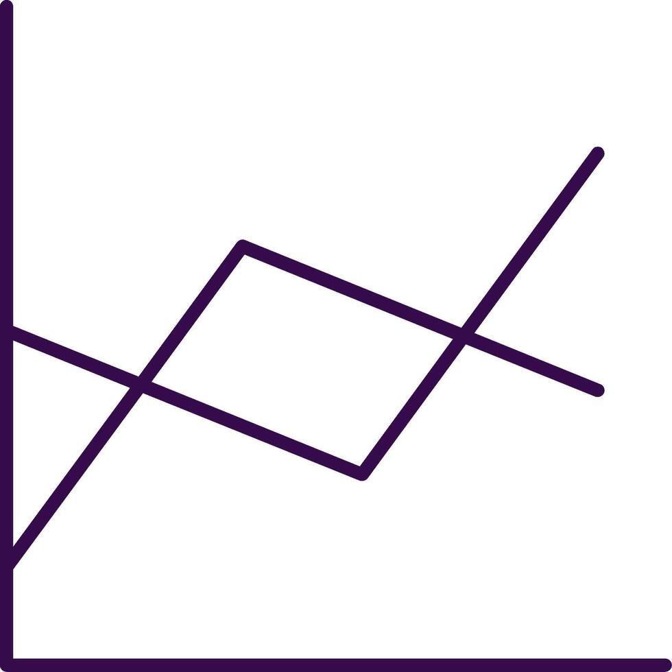 Linie Diagramm Gradient gefüllt Symbol vektor