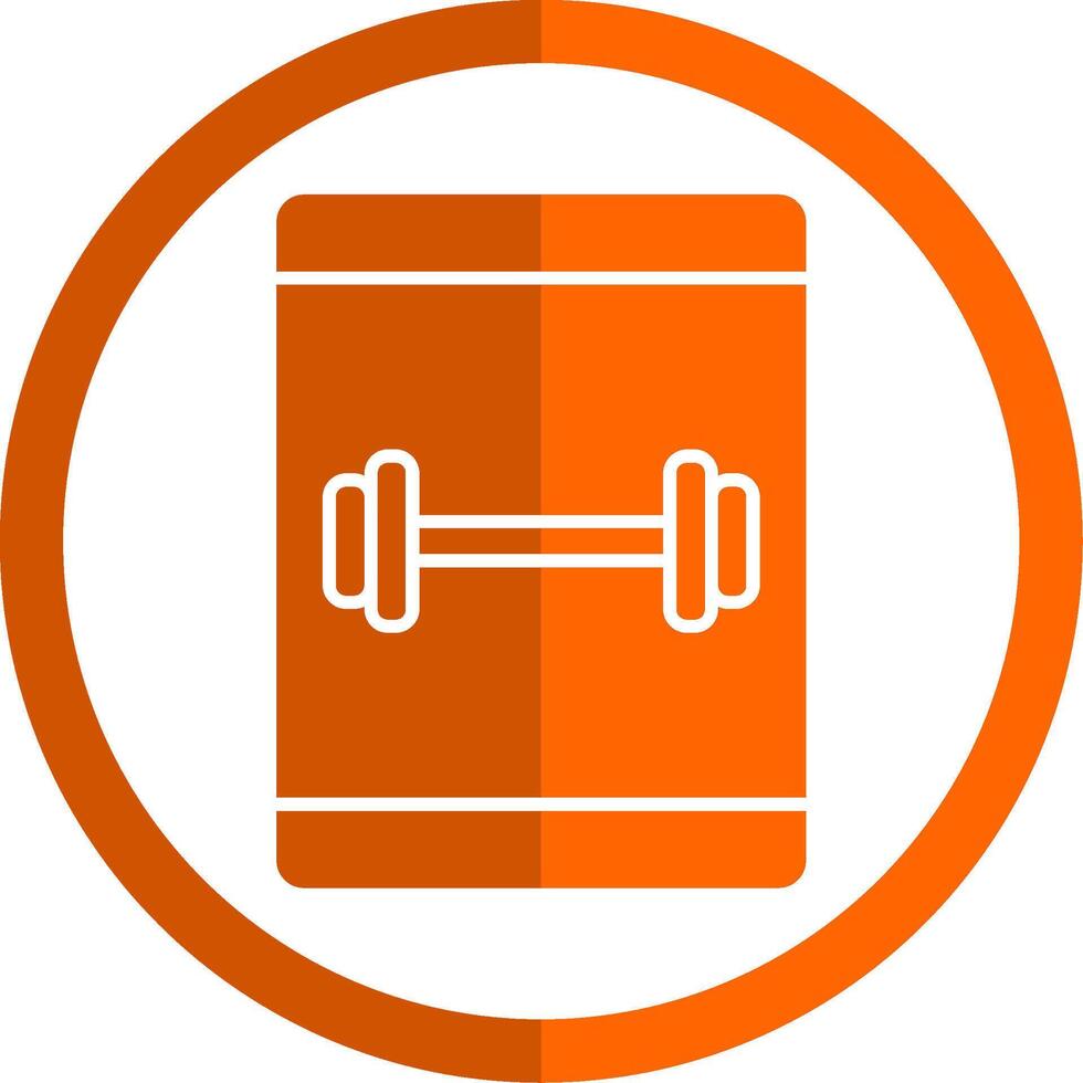 uppkopplad träna glyf orange cirkel ikon vektor