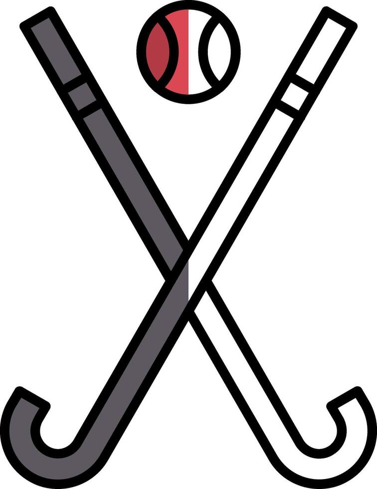 Eishockey gefüllt Hälfte Schnitt Symbol vektor