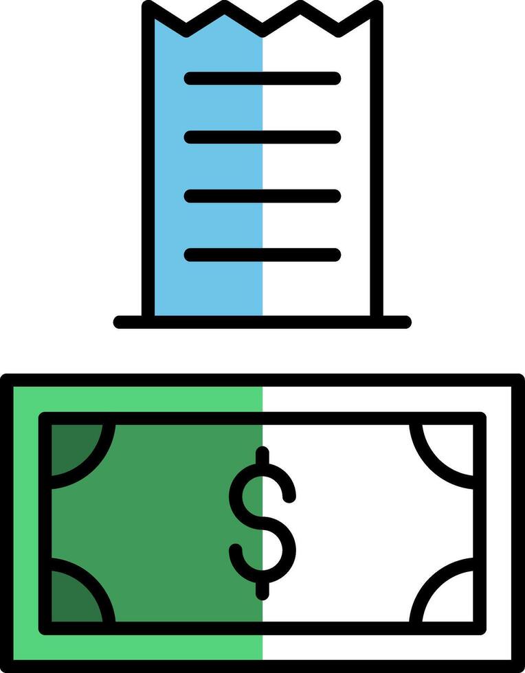 Zahlung gefüllt Hälfte Schnitt Symbol vektor