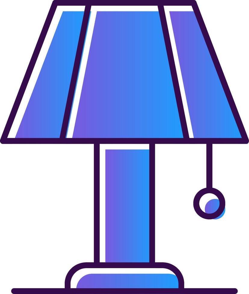 tabell lampa lutning fylld ikon vektor