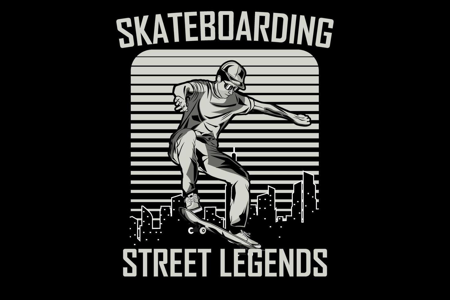 skateboard street legend design siluett vektor