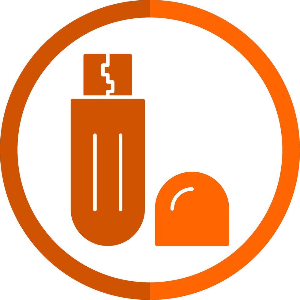 Blitz Fahrt Glyphe Orange Kreis Symbol vektor