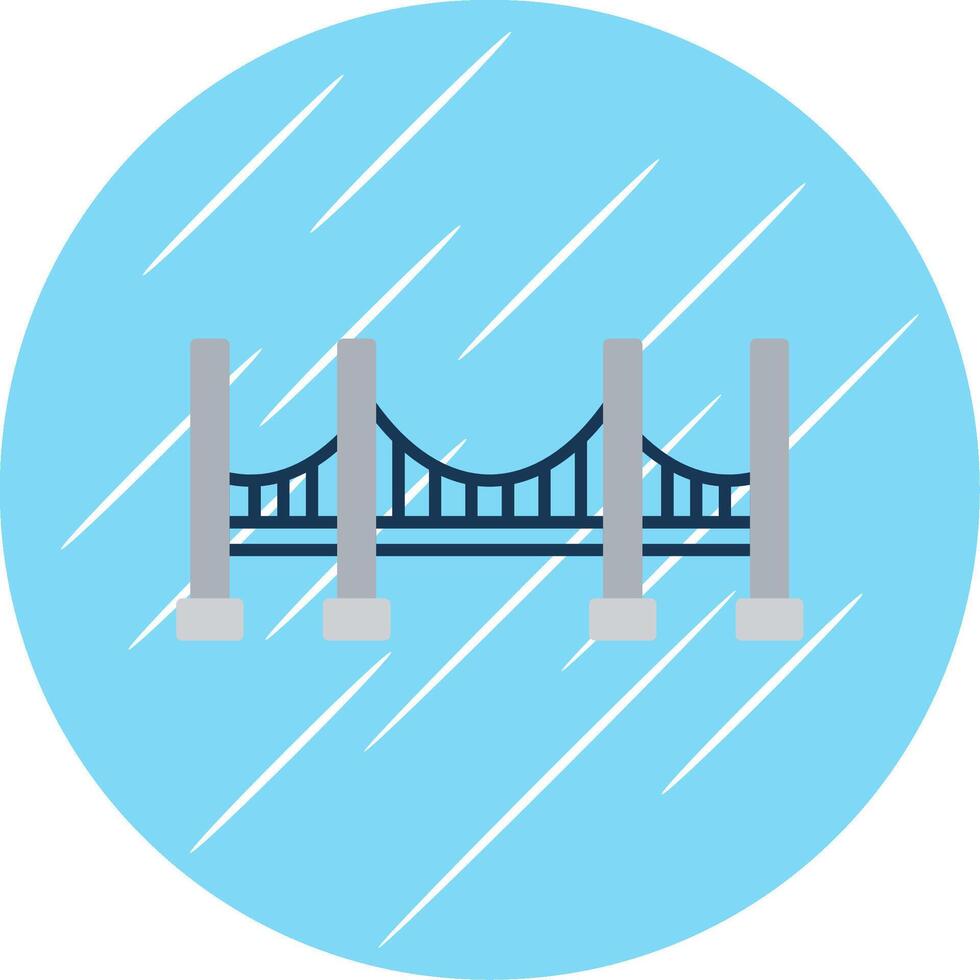 Brücke eben Blau Kreis Symbol vektor