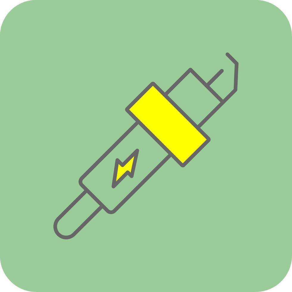 Funke Stecker gefüllt Gelb Symbol vektor