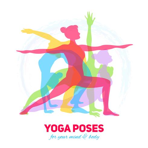 Yoga-Fitness-Konzept vektor