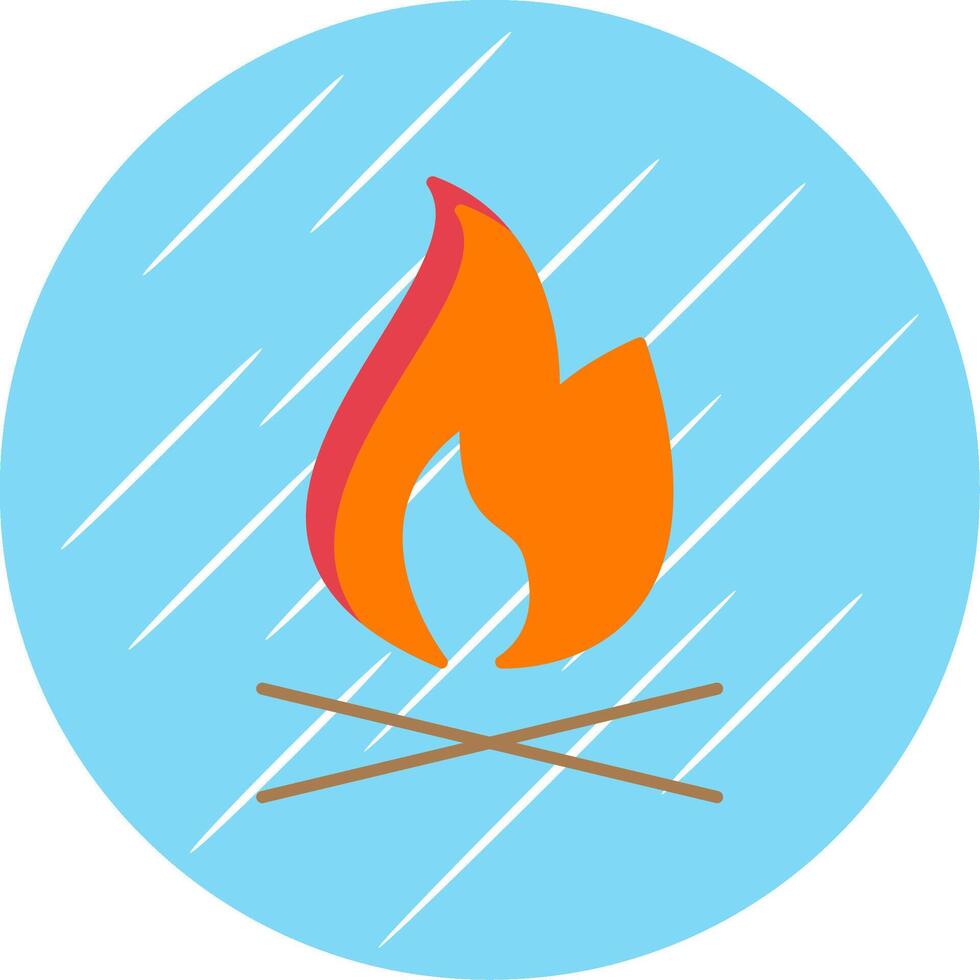 Feuer eben Blau Kreis Symbol vektor