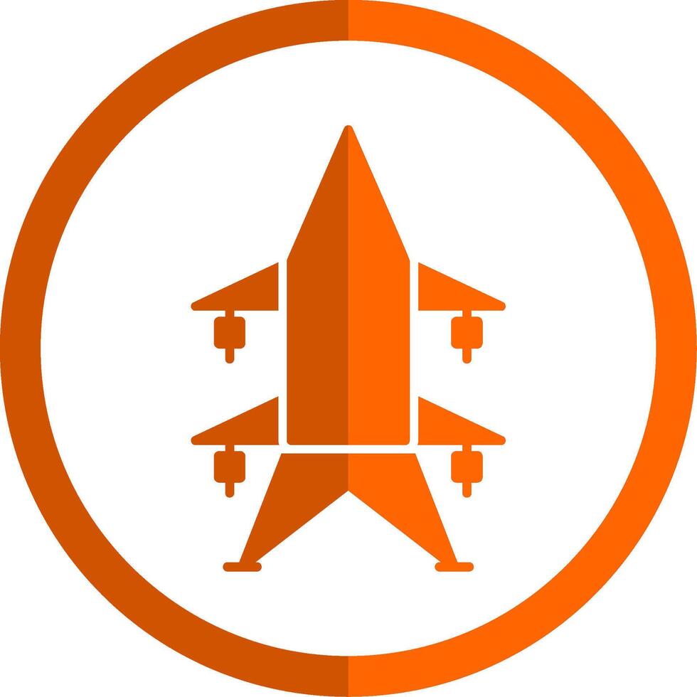 elektrisch Turm Glyphe Orange Kreis Symbol vektor