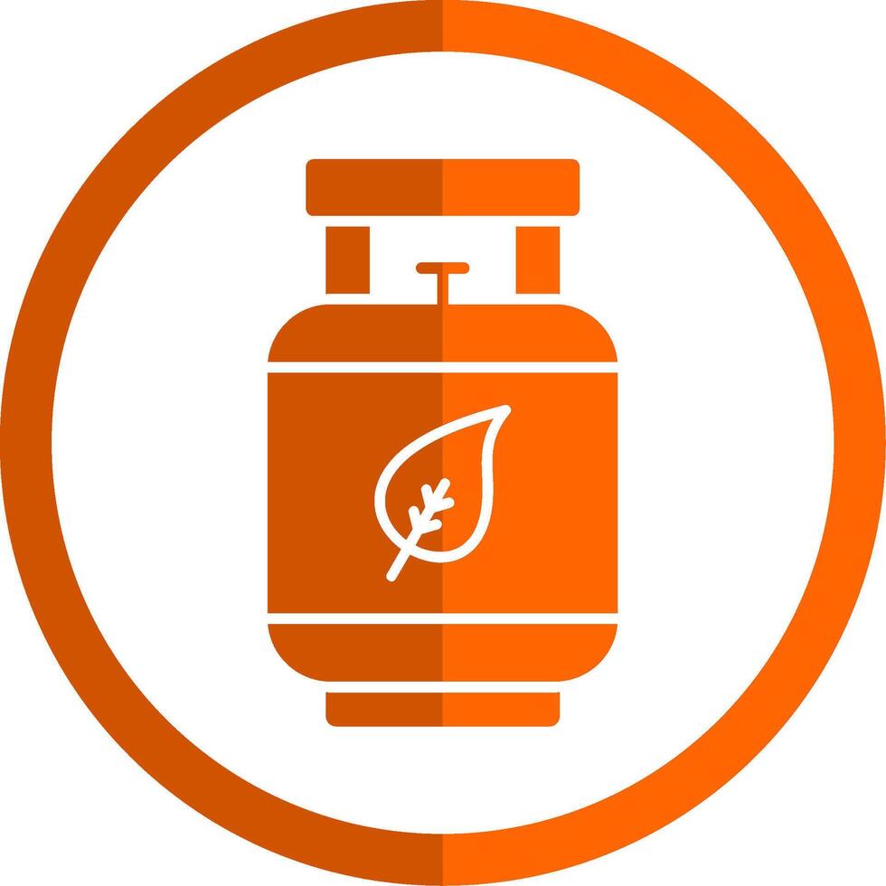 Öko Gas Glyphe Orange Kreis Symbol vektor