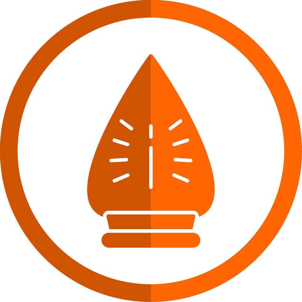 Eisen Glyphe Orange Kreis Symbol vektor