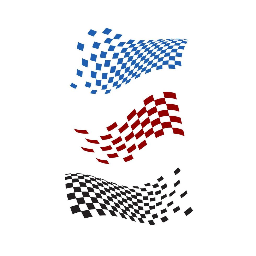 Rennen Flagge Vektor Symbolsymbole. Einfaches Design Zielflagge Logo Vorlage
