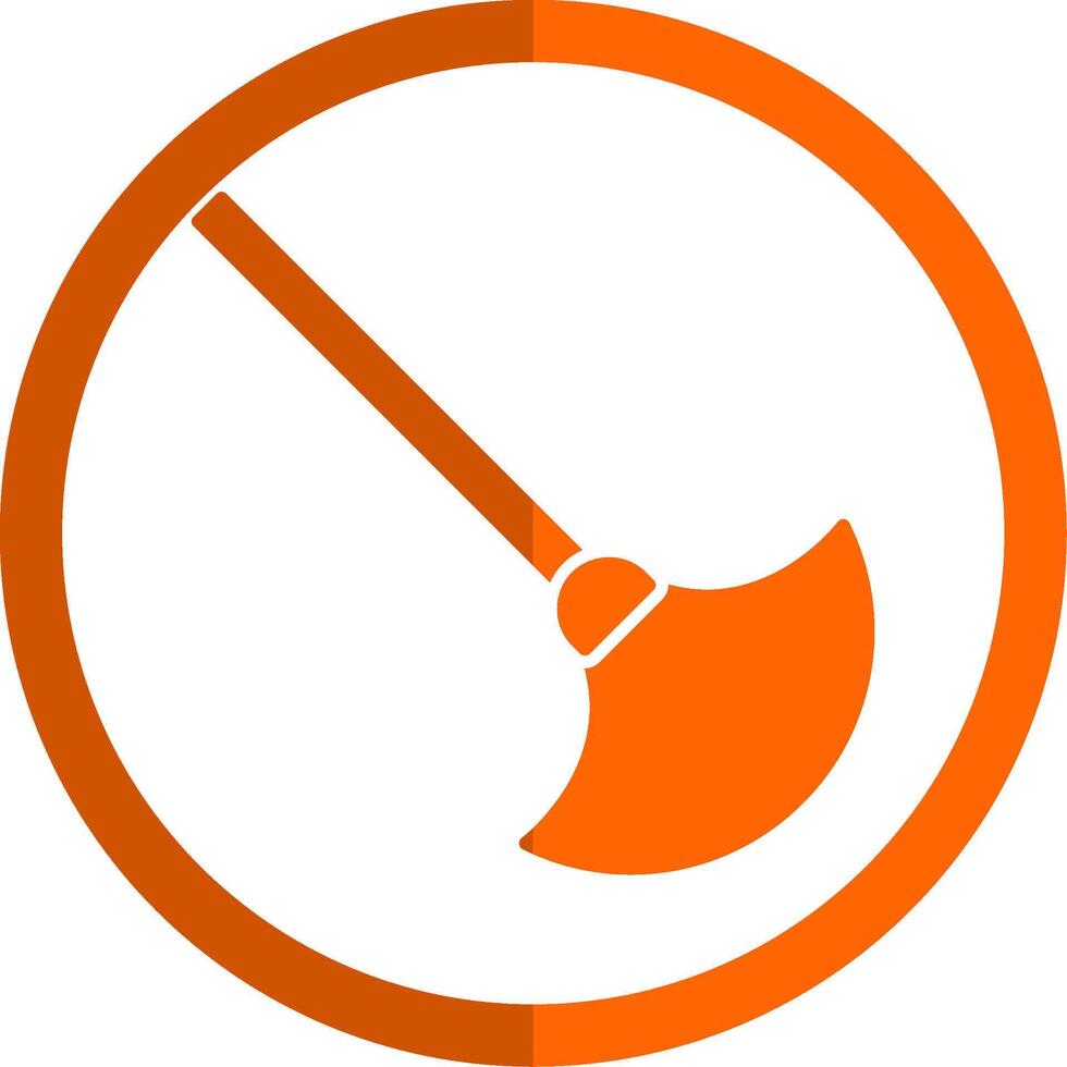 Staubtuch Glyphe Orange Kreis Symbol vektor