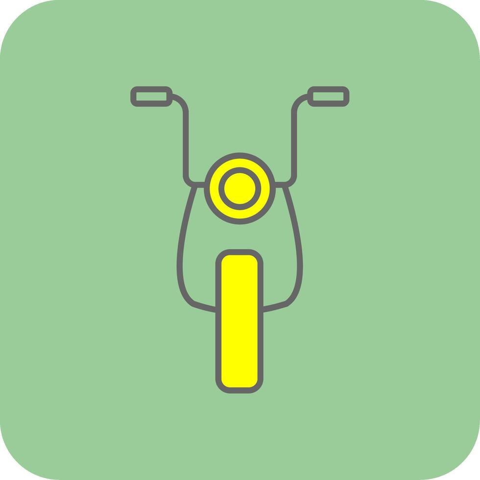 Motorrad gefüllt Gelb Symbol vektor