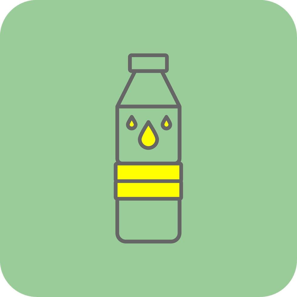 Wasser Flasche gefüllt Gelb Symbol vektor