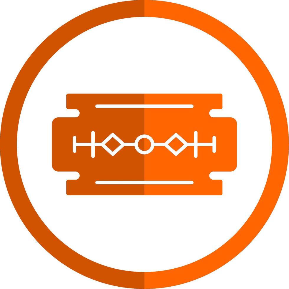 Klinge Glyphe Orange Kreis Symbol vektor