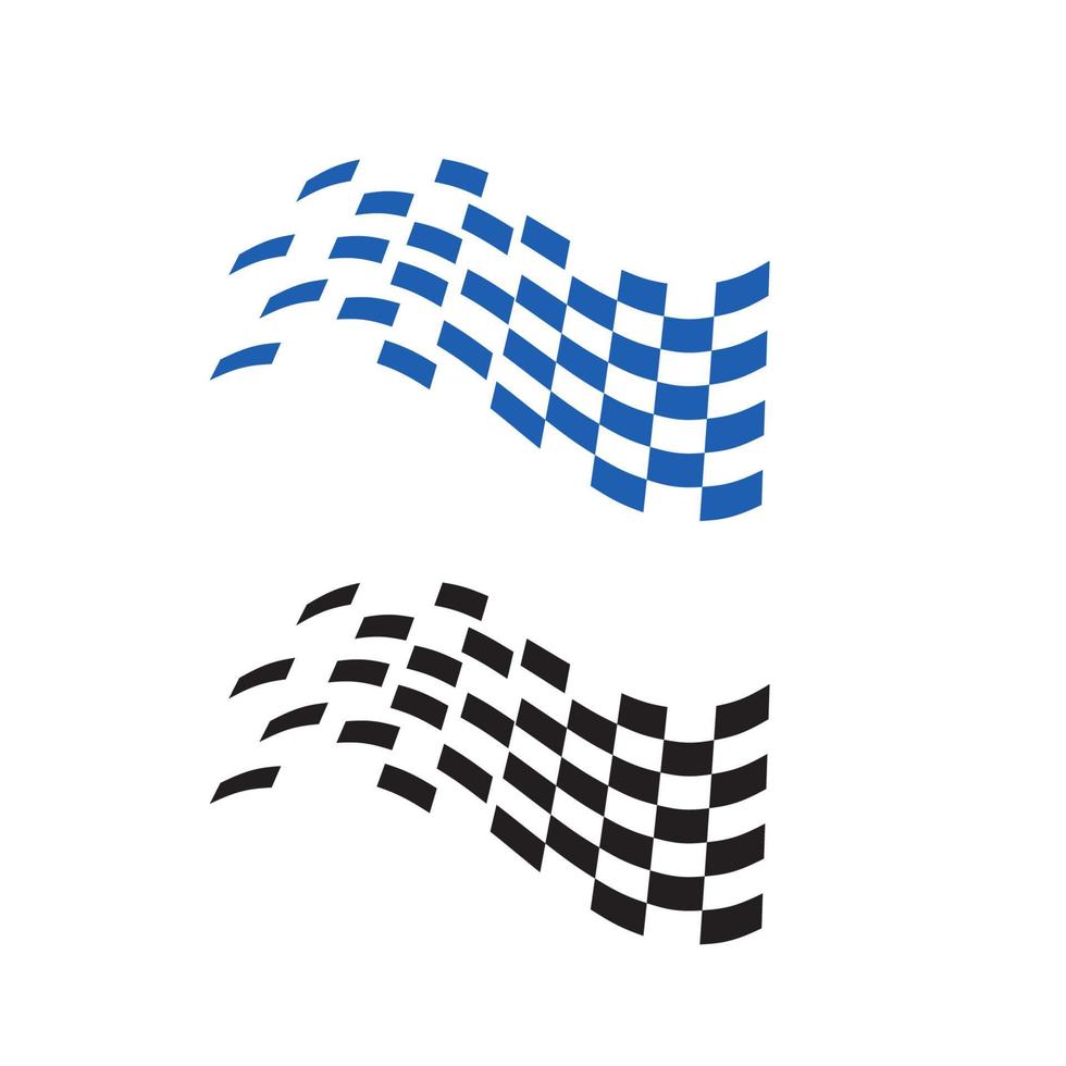 Rennen Flagge Vektor Symbolsymbole. Einfaches Design Zielflagge Logo Vorlage