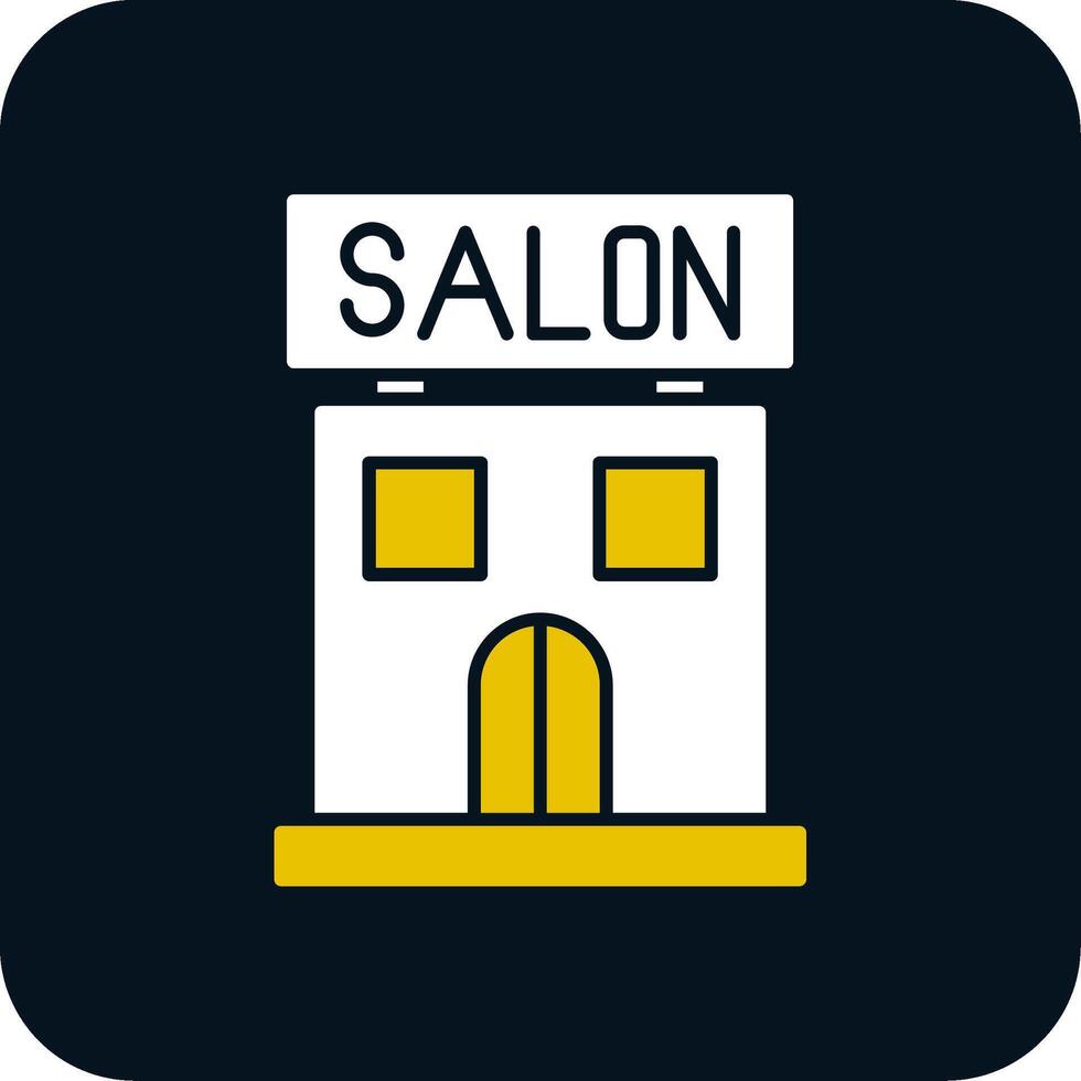 Salon Glyphe zwei Farbe Symbol vektor