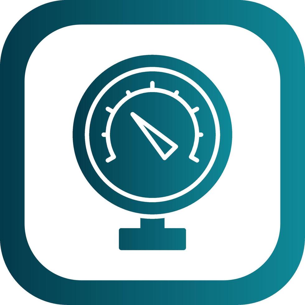 Druck Meter Glyphe Gradient runden Ecke Symbol vektor