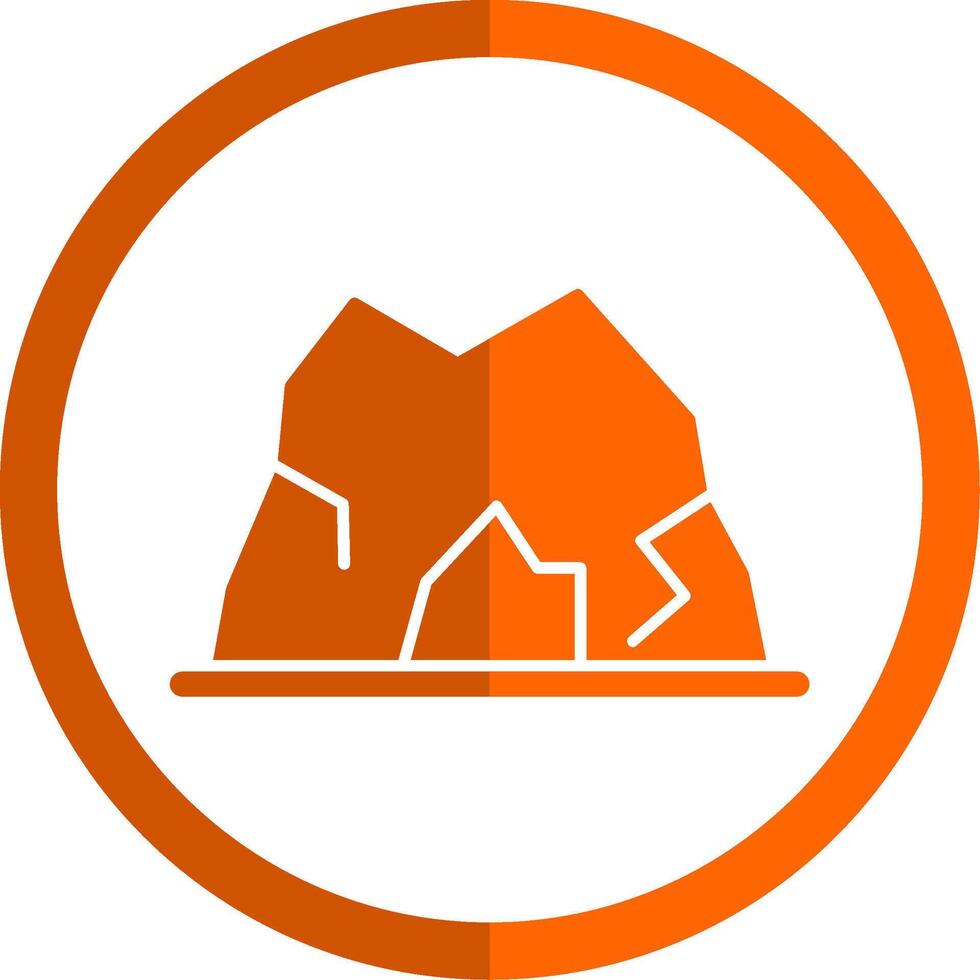 Höhle Glyphe Orange Kreis Symbol vektor