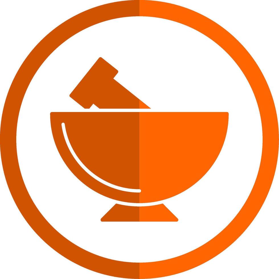 Granatwerfer Glyphe Orange Kreis Symbol vektor