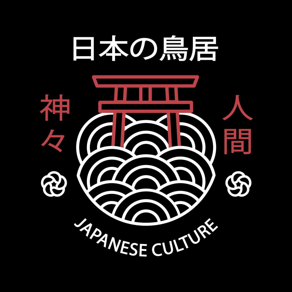 japansk kultur konstverk vektorillustrationer, med japansk översättning ängel vektor