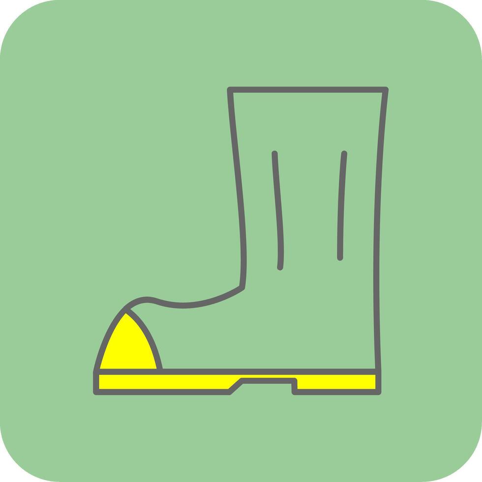 Stiefel gefüllt Gelb Symbol vektor
