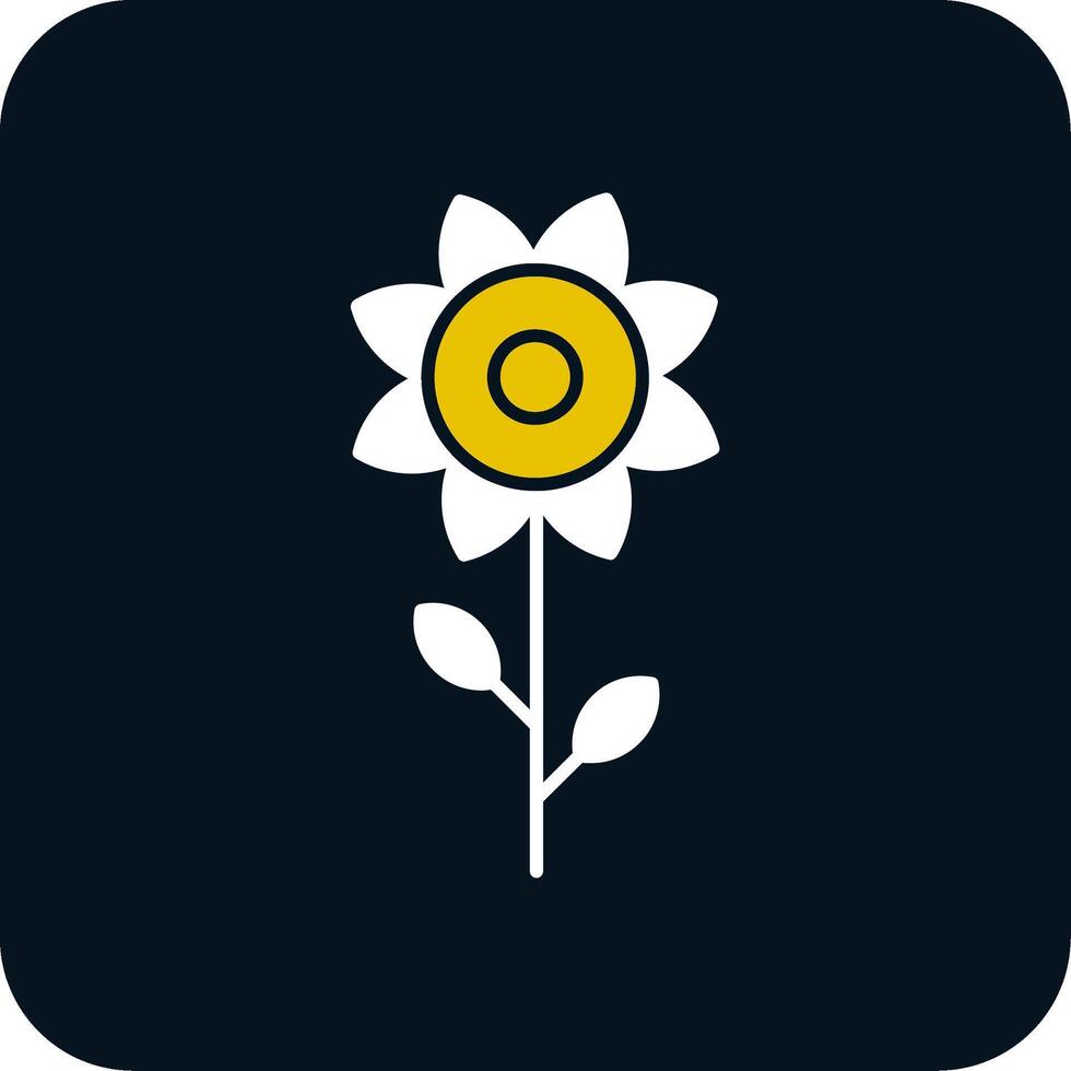 Sonnenblumen-Glyphe zweifarbiges Symbol vektor