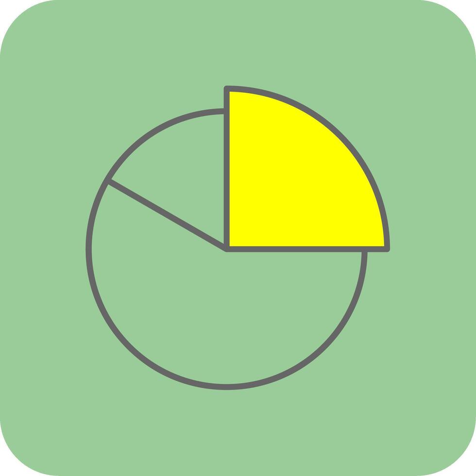 paj grafisk fylld gul ikon vektor