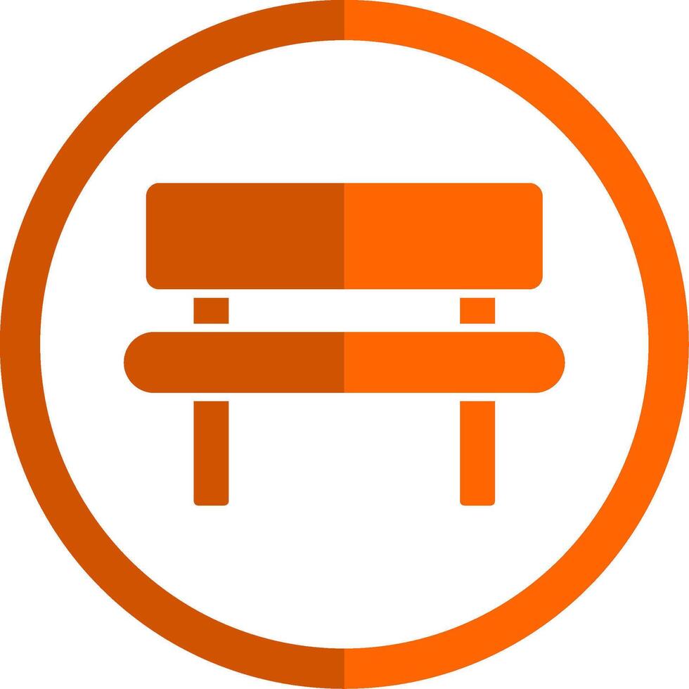 Bank Glyphe Orange Kreis Symbol vektor
