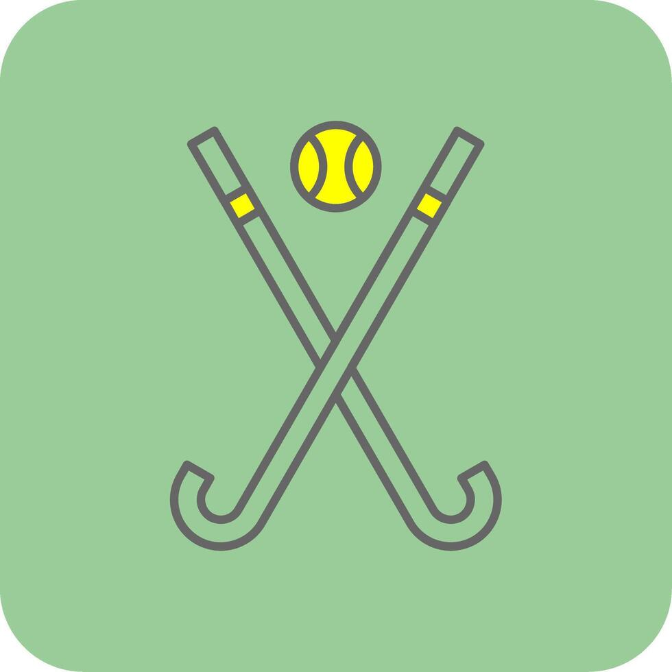 Eishockey gefüllt Gelb Symbol vektor