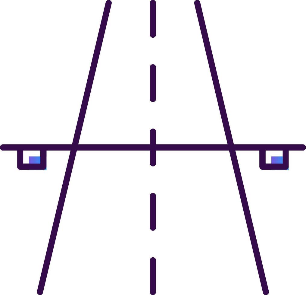 motorväg lutning fylld ikon vektor