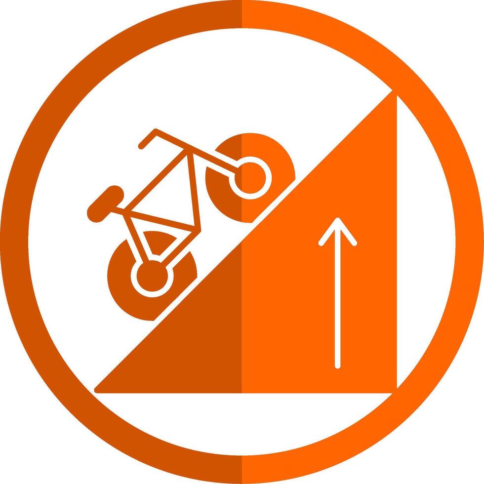 Elevation Glyphe Orange Kreis Symbol vektor