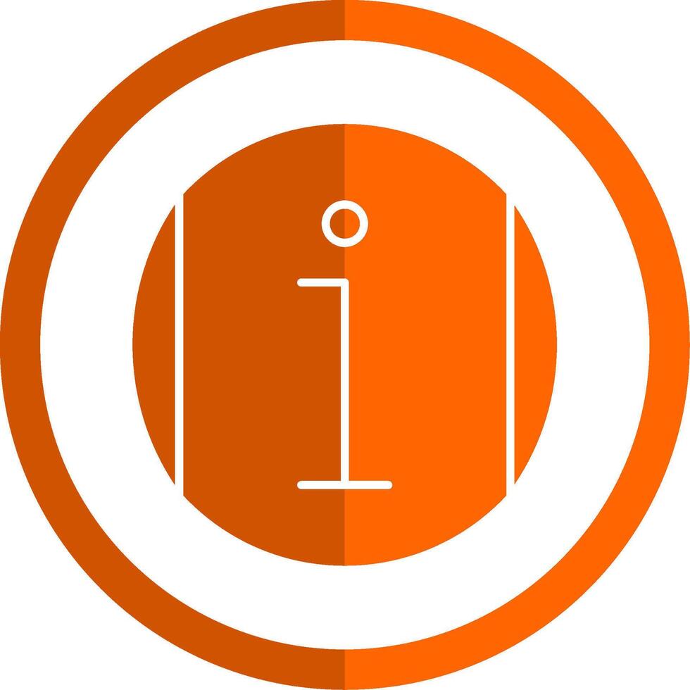 information glyf orange cirkel ikon vektor